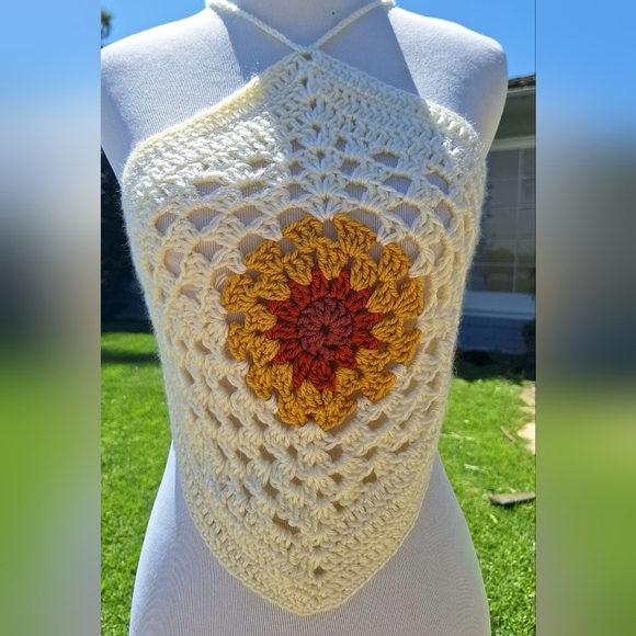 Hand Crafted Tops - Handmade Crochet crop Top
